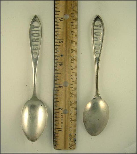 Cut Out, Detroit, Michigan Souvenir Spoon MAIN