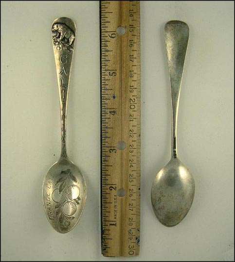 Oranges, Bear, Orange, California Souvenir Spoon MAIN