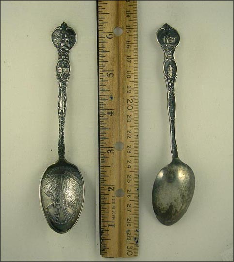 Mt. Lowe Incline Railroad, Wawona, State Capitol... Souvenir Spoon MAIN