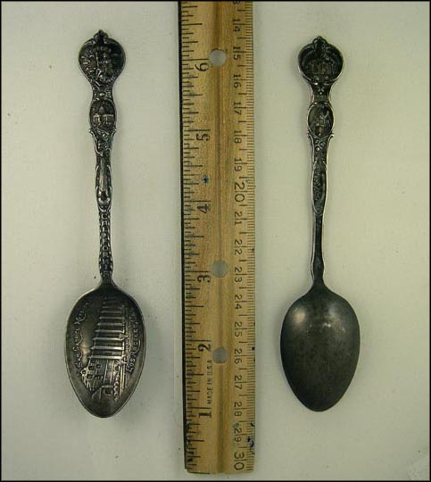San Gabriel Mission, Wawona, State Capitol... Souvenir Spoon MAIN