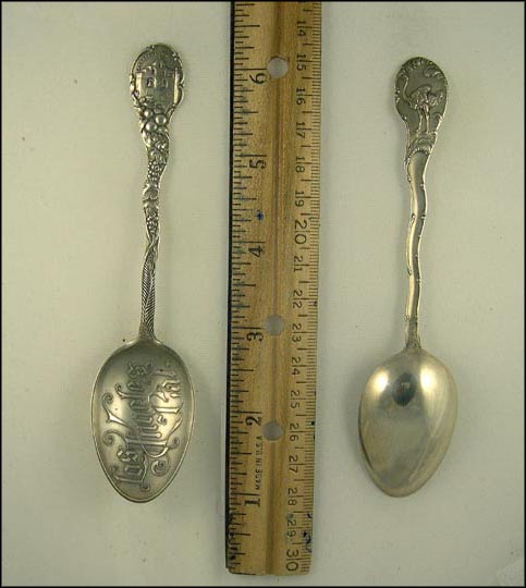 San Gabriel Mission, Ostrich, Los Angeles, California Souvenir Spoon MAIN