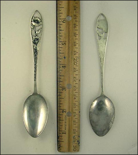 Cut Out Flowers, California Souvenir Spoon MAIN