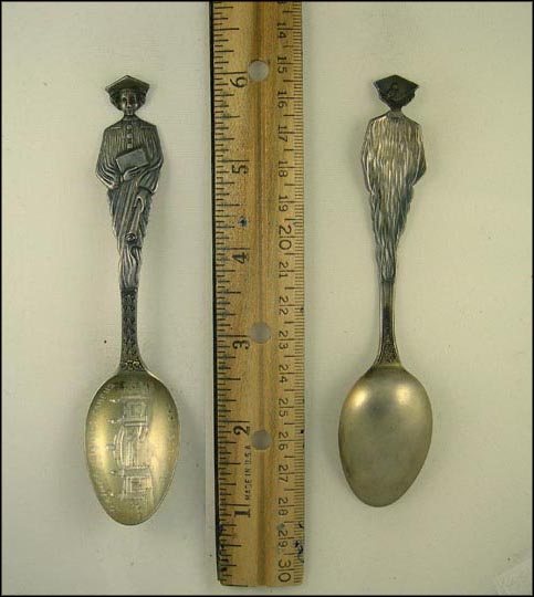 Sather Gate, U.C. Campus, Cut Out Graduate, Berkeley, California Souvenir Spoon MAIN