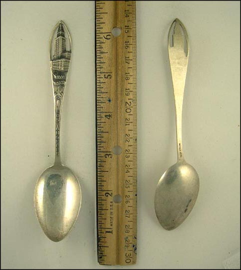 Cut Out City Hall, Los Angeles, California Souvenir Spoon MAIN