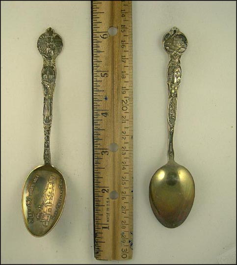 Mission Founded 1814, Wawona, State Capitol...... Souvenir Spoon MAIN