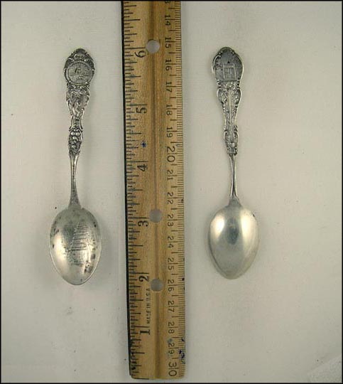 San Gabriel Mission 1771 California, Grapes, Miner, State Seal, Los Angeles, California Souvenir Spoon MAIN