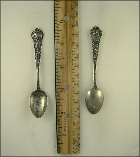 Golden Gate, Miner, Bear, State Seal, Grapes, San Francisco, California Souvenir Spoon MAIN