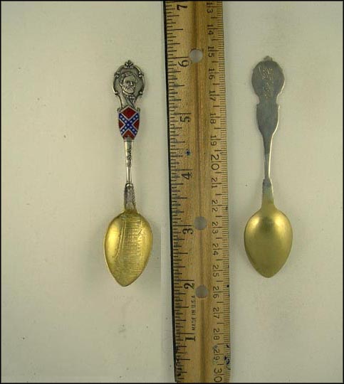 Confederate States of America, Robert E. Lee, Enameled Confederate Flag Souvenir Spoon MAIN