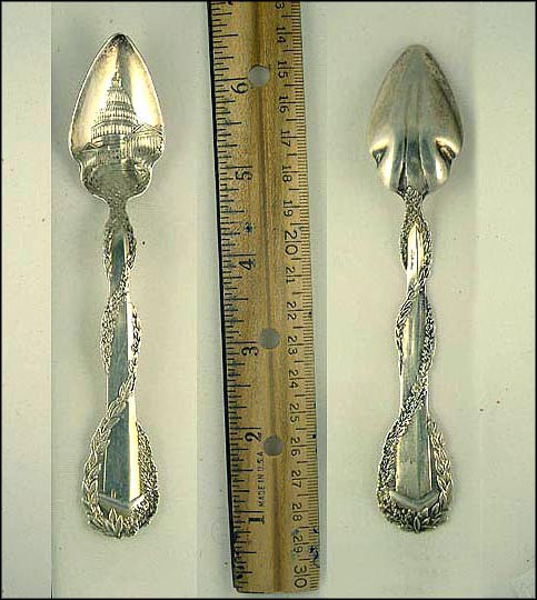 The Capitol, Washington Monument, Washington, District of Columbia Souvenir Spoon MAIN