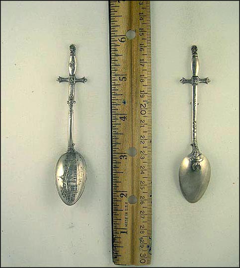 Mt. Vernon, Crosses, Masonic Symbols, 1732-1799, George Washington Souvenir Spoon MAIN