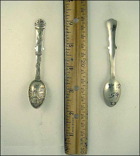 Historical Buildings in 1861 Souvenir Spoon MAIN