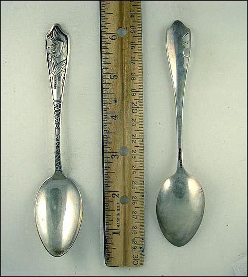 Panama Canal, Cut Out Ship in Culebra Cut, Panama Souvenir Spoon MAIN