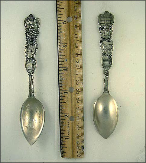 Church, Donkey, Monument, Bull, Custom House, Agua Prieta, Sonora, Mexico Souvenir Spoon MAIN
