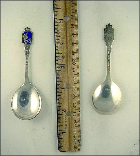 Enameled Map, Denmark Souvenir Spoon MAIN
