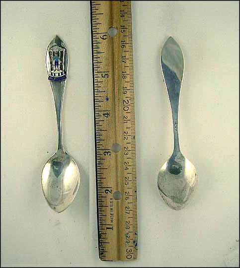 Enameled Police Officer on Platform, Bermuda Souvenir Spoon MAIN