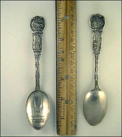 St. Leodegar Cathedral, Wilhelm Tell, Tells Kapelle, Pilatus , Lucerne, Canada Souvenir Spoon MAIN