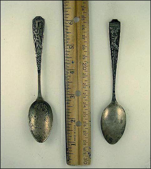 Cactus Entwined with Lettering, Bull Fight, Tijuana, Mexico Souvenir Spoon MAIN