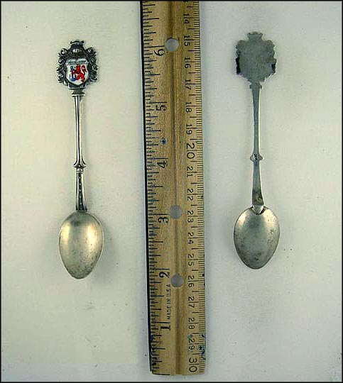 Enameled Crest, Dusserldorf, German East Africa Souvenir Spoon MAIN