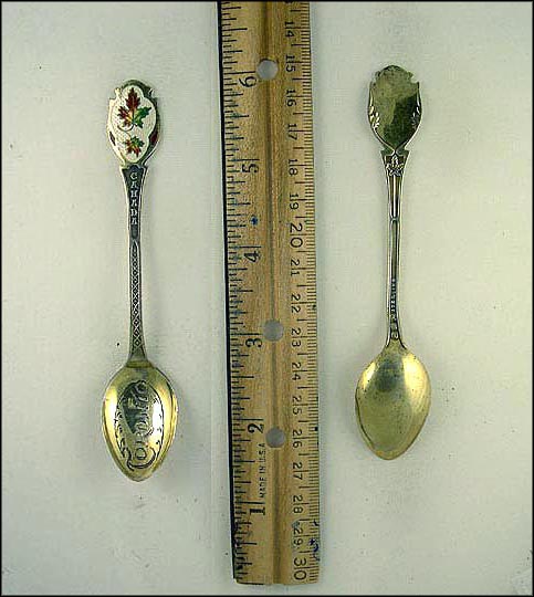 Enameled Maple Leaf, Toronto, Canada Souvenir Spoon MAIN