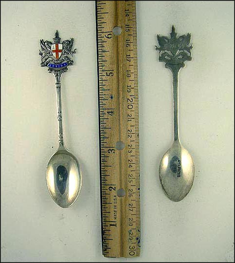 Enameled, Cut Out Crest, London, Great Britain Souvenir Spoon MAIN