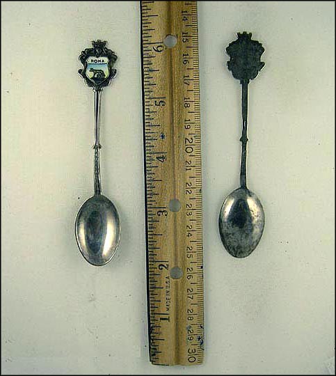 Enameled A.S. Roma Symbol, Rome, Italy Souvenir Spoon MAIN