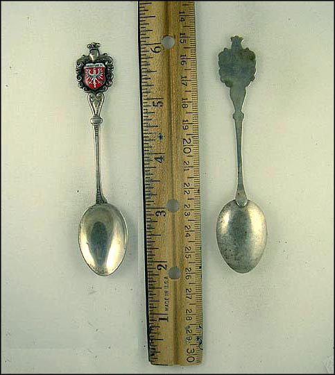 Enameled Crest, Frankfurt/ M., Germany Souvenir Spoon MAIN
