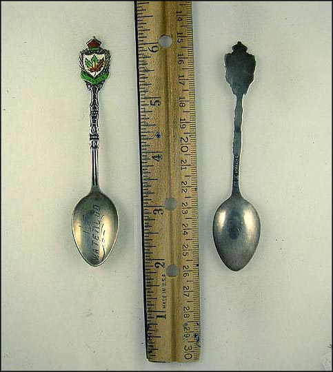 Enameled Maple Leaf, Waterloo, Ontario, Canada Souvenir Spoon MAIN