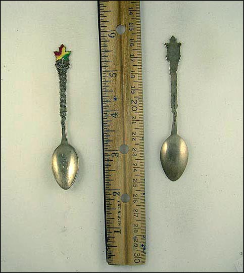Enameled Maple Leaf, List of Provinces, Windsor, Canada Souvenir Spoon MAIN