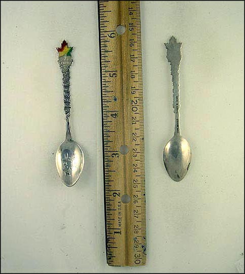 Enameled Maple Leaf, List of Provinces, Dugby Pines Hotel, Canada Souvenir Spoon MAIN