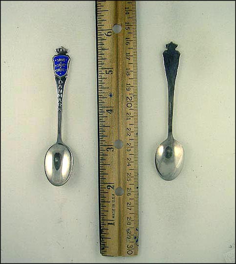 Enameled Crest, Denmark Souvenir Spoon MAIN