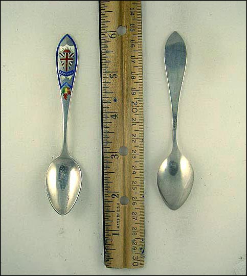 Enameled Crest and Maple Leaf, Prince Rupert, British Columbia, Canada Souvenir Spoon MAIN