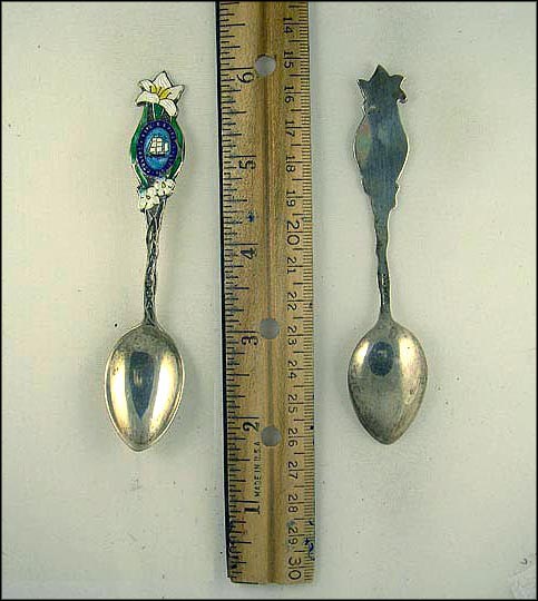 Enameled Crest and Flowers, Bahamas Souvenir Spoon MAIN