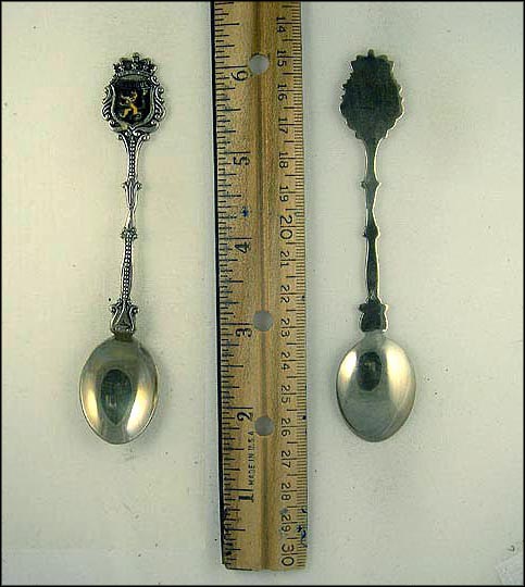 Enameled Crest, Belgium Souvenir Spoon MAIN