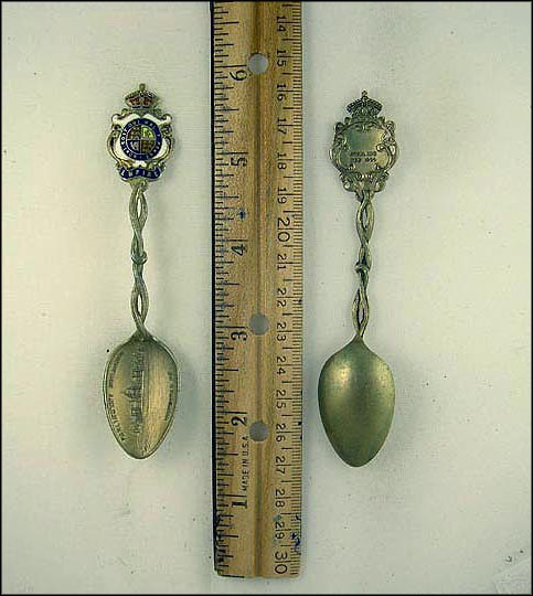 Enameled City Seal, Parliament Buildings, Victoria, B.C., Canada Souvenir Spoon MAIN