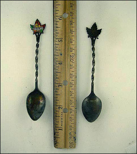 Enameled Maple Leaf, Canada Souvenir Spoon MAIN