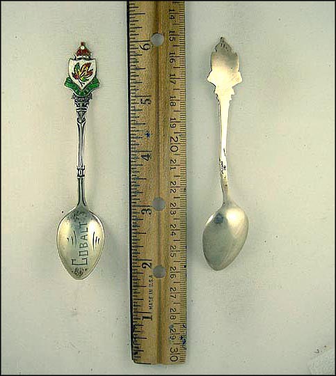 Enameled Maple Leaf, Cobalt, Canada Souvenir Spoon MAIN
