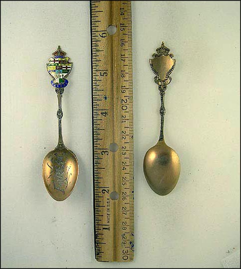 Enameled Crests, Forest, Canada Souvenir Spoon MAIN