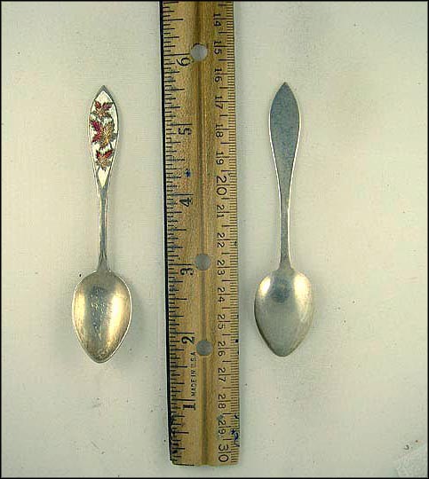 Enameled Maple Leaves, Saint John N.B., Canada Souvenir Spoon MAIN