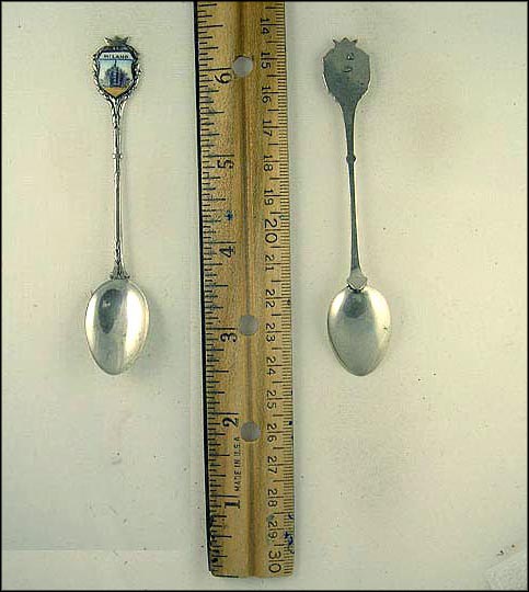 Enameled Building, Milano, Italian Somaliland Souvenir Spoon MAIN