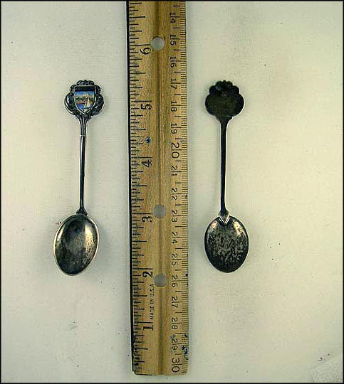 Enameled Harbor Scene, Worthersee, Austria Souvenir Spoon MAIN
