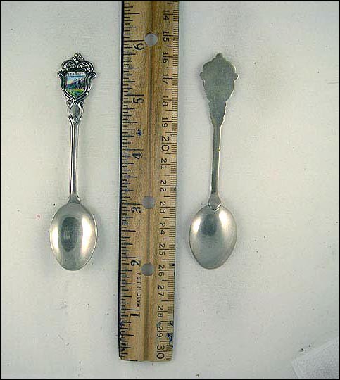 Enameled City Scene, Zermatt, Switzerland Souvenir Spoon MAIN