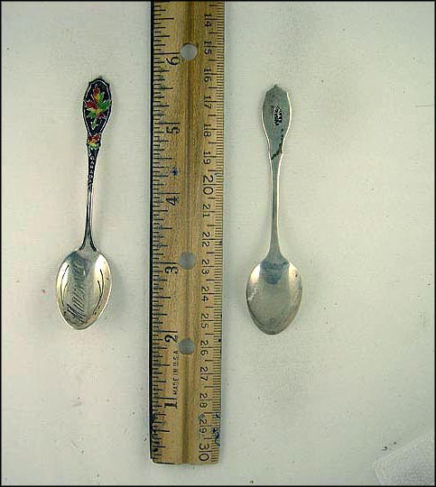 Enameled Maple Leaves, Midland, Canada Souvenir Spoon MAIN