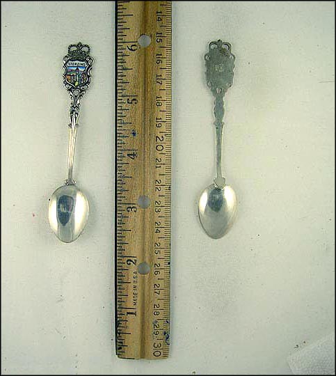 Enameled City Scene, Sterzing, Italy Souvenir Spoon MAIN
