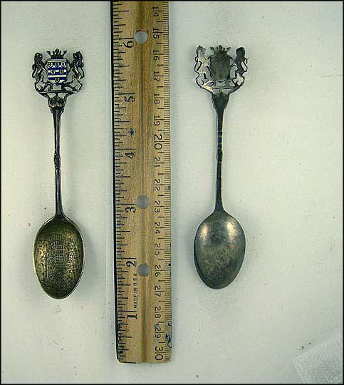 Hotel Cecil; Enameled, Cut Out Crest, London, Great Britain Souvenir Spoon MAIN