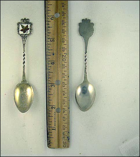 Enameled Maple Leaf, Brantford, Canada Souvenir Spoon MAIN