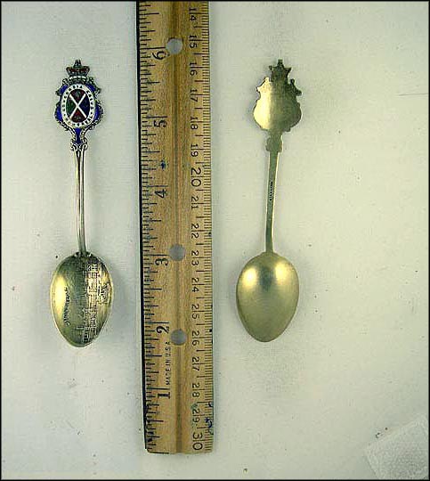 Enameled Crest, City Scene, Montreal, Canada Souvenir Spoon MAIN