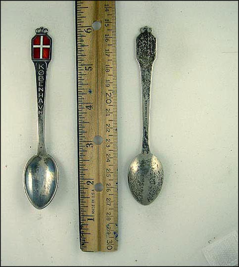 Enameled Cross, Kobenhavn, Denmark Souvenir Spoon MAIN