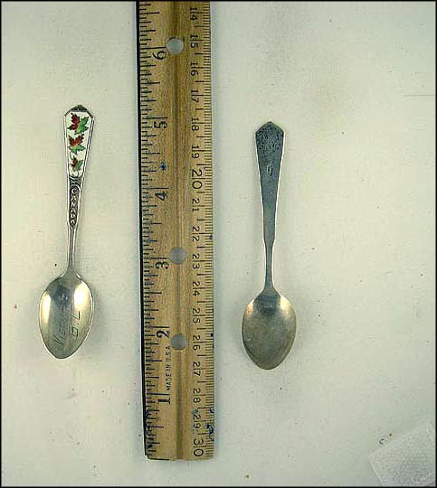 Enameled Maple Leaves, Victoria, B.C., Canada Souvenir Spoon MAIN