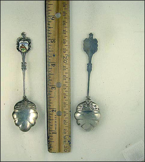 Enameled Deer Symbol of Rhodes, Mandraki Harbor, Rhodos, Greece Souvenir Spoon MAIN