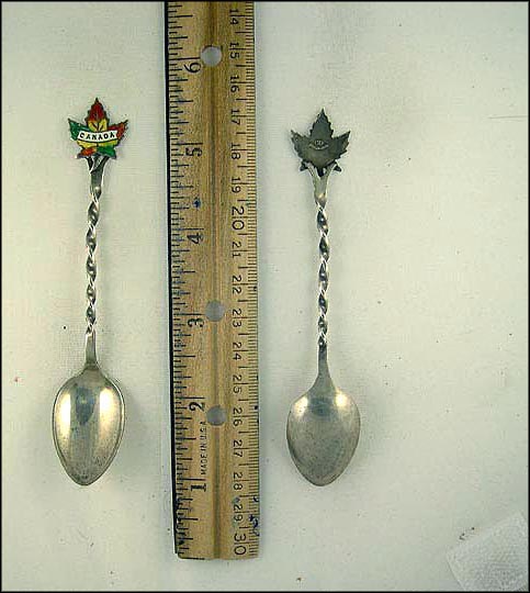 Enameled Maple Leaf, Canada Souvenir Spoon MAIN